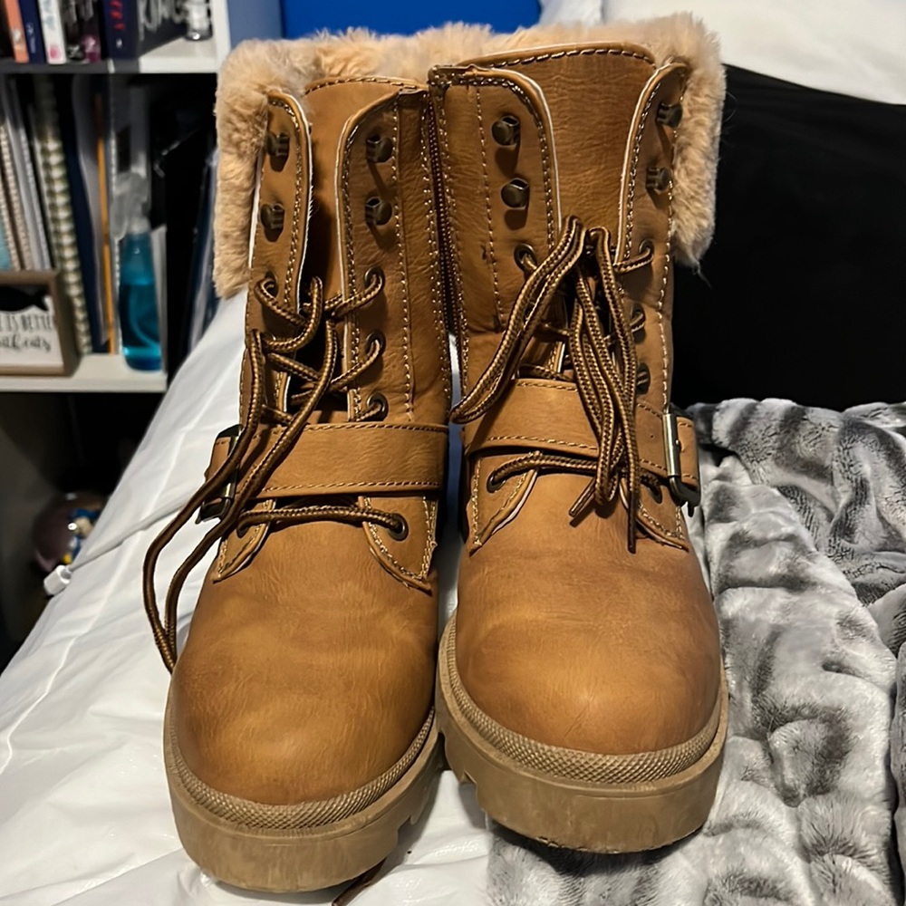 Fur ankle boots